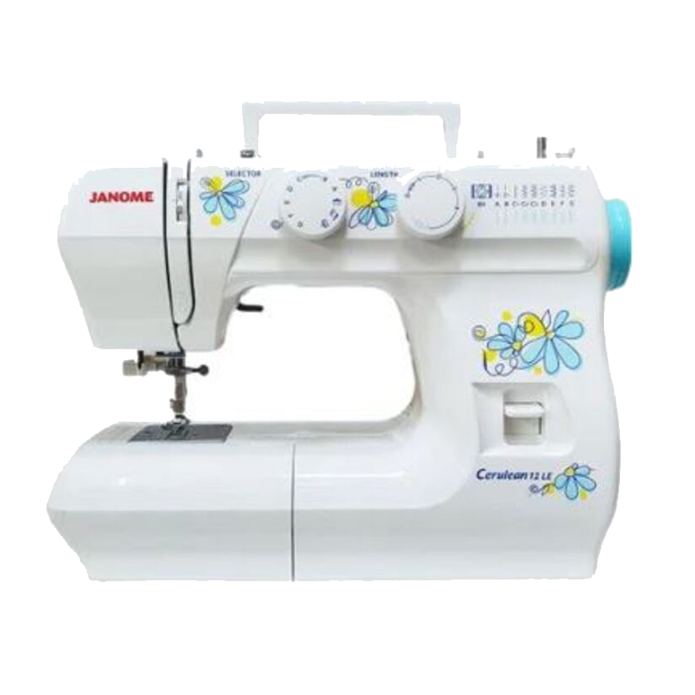 Janome Cerulean 12LE Sewing Machine With Hard Cover - White