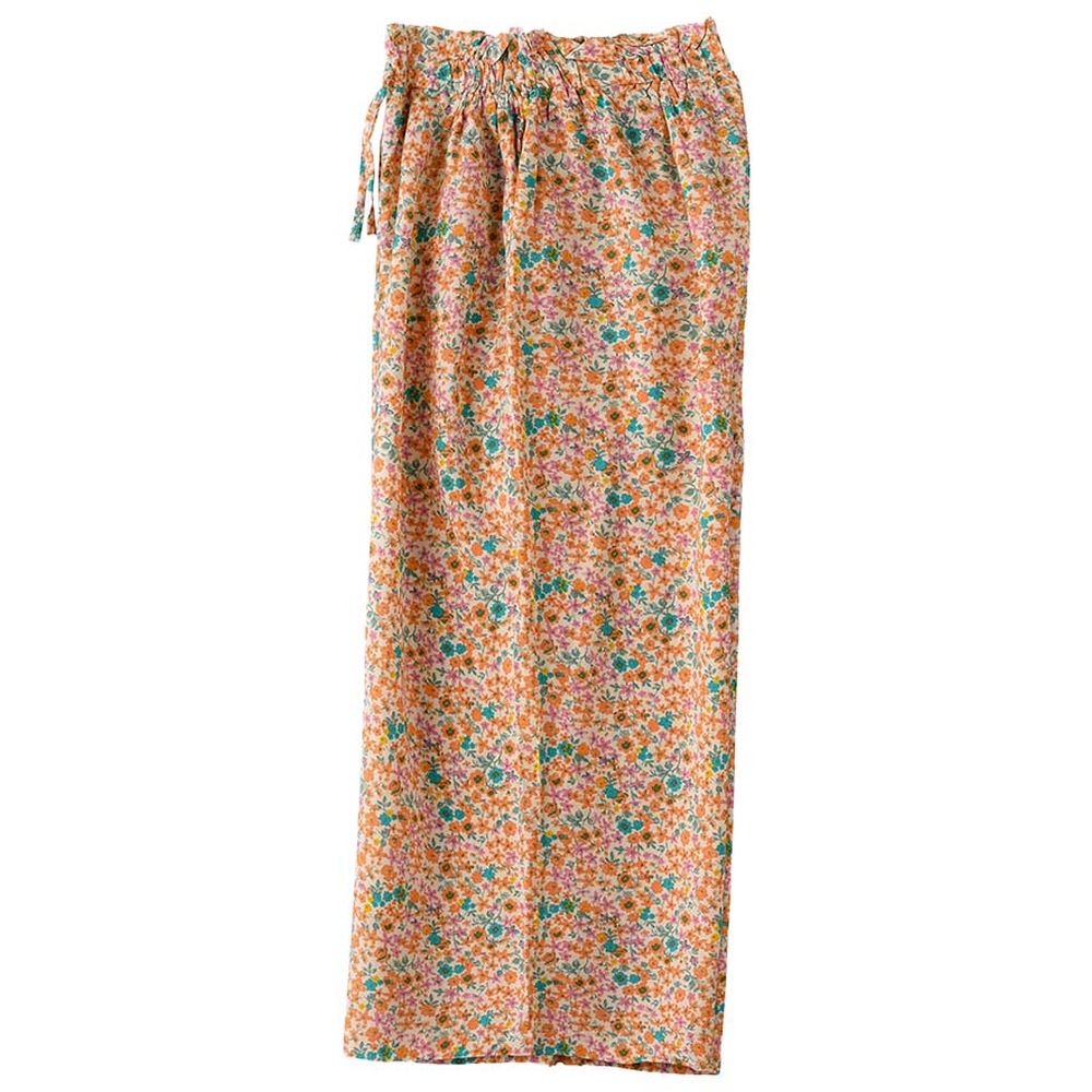 Jelliene Flower Printed Woven Bottom Pants - Pink