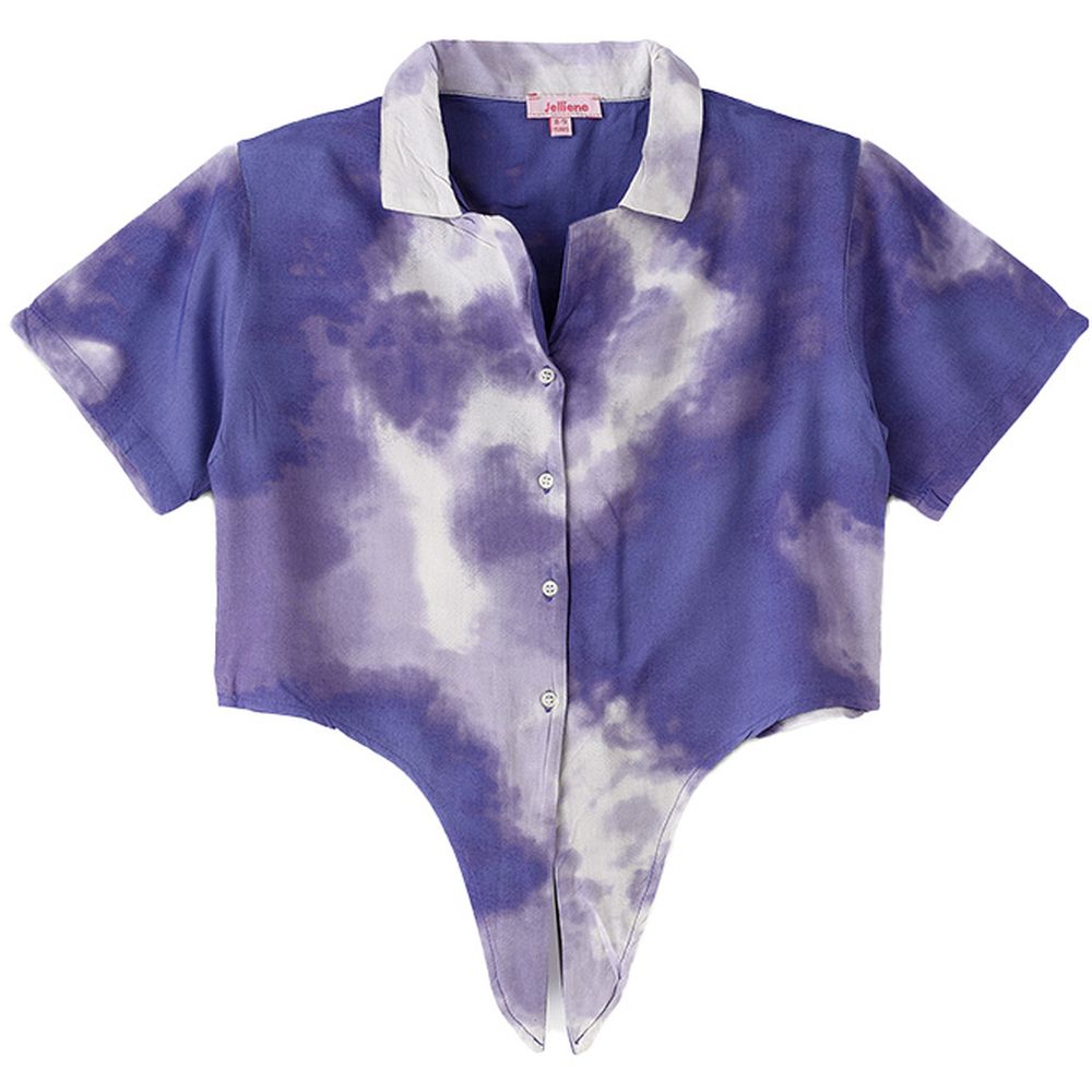 Jelliene Girl's Woven Dip Dye Top - Blue