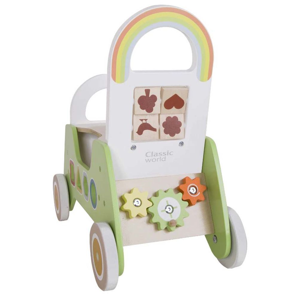Classic World 2-in-1 Wooden Baby Walker & Rider | Toddler Ride-On Developmental Toy | 18 Months+
