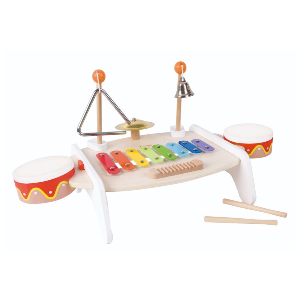 Classic World - Music Table | Wooden Toy Instruments for Kids | Xylophone & Drums Play Station 
