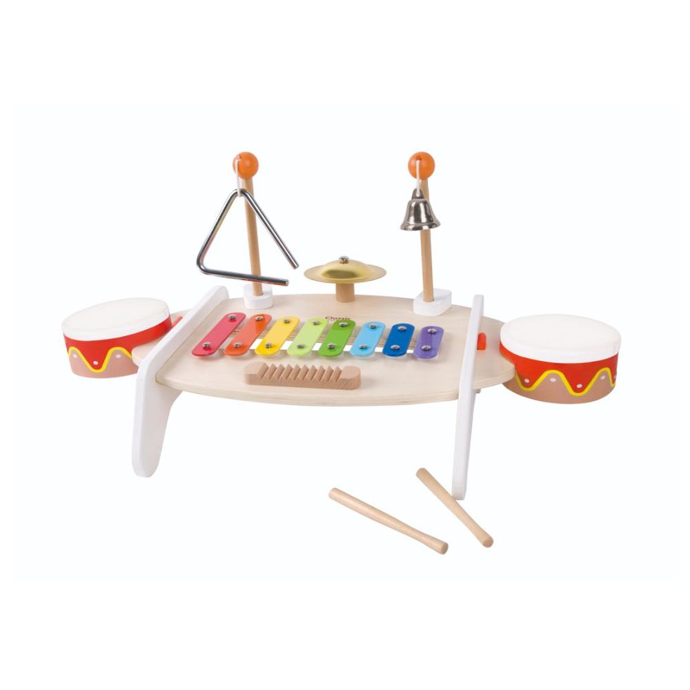 Classic World - Music Table | Wooden Toy Instruments for Kids | Xylophone & Drums Play Station 
