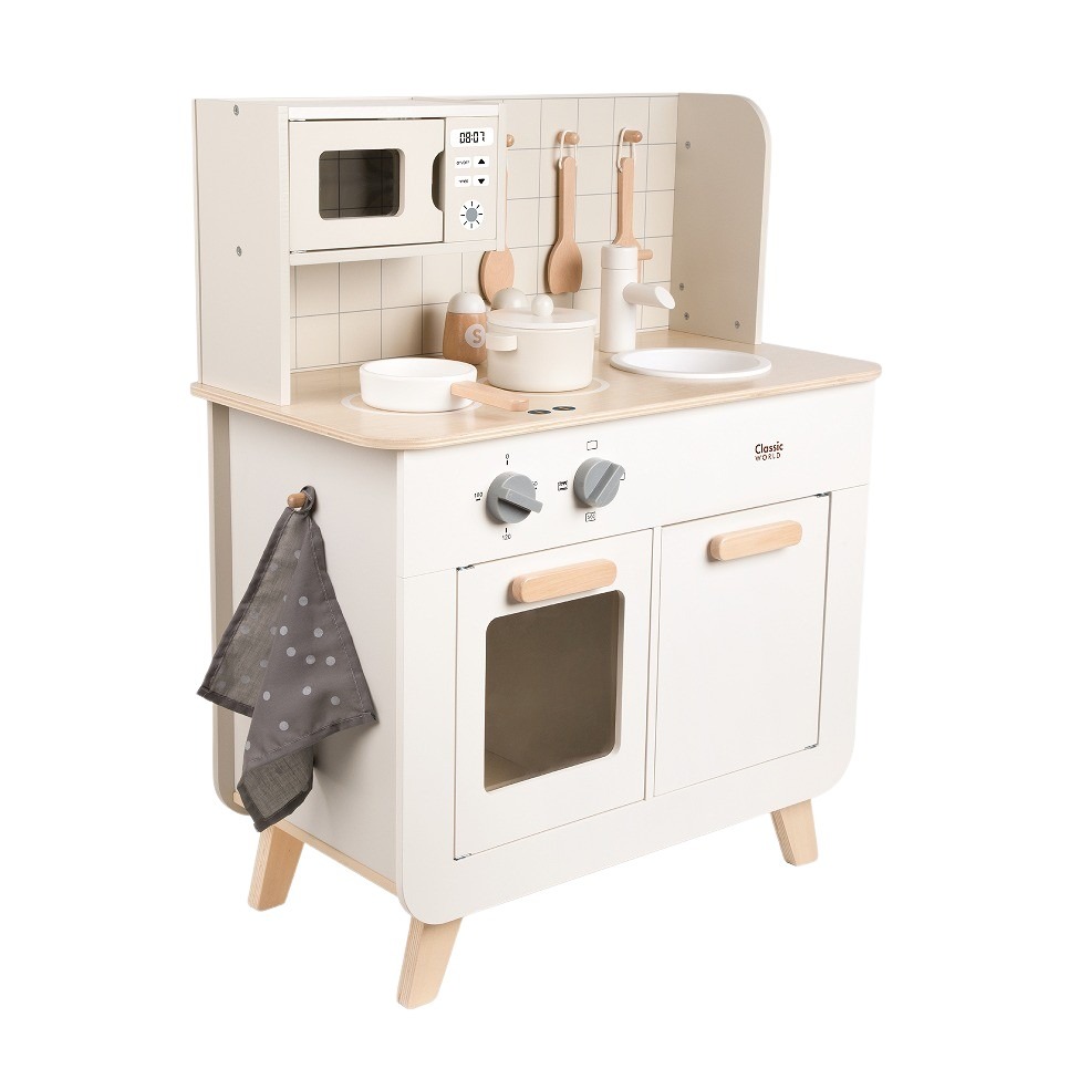 Classic World - Elite Chefs Wooden Play Kitchen - 11-Piece Set 