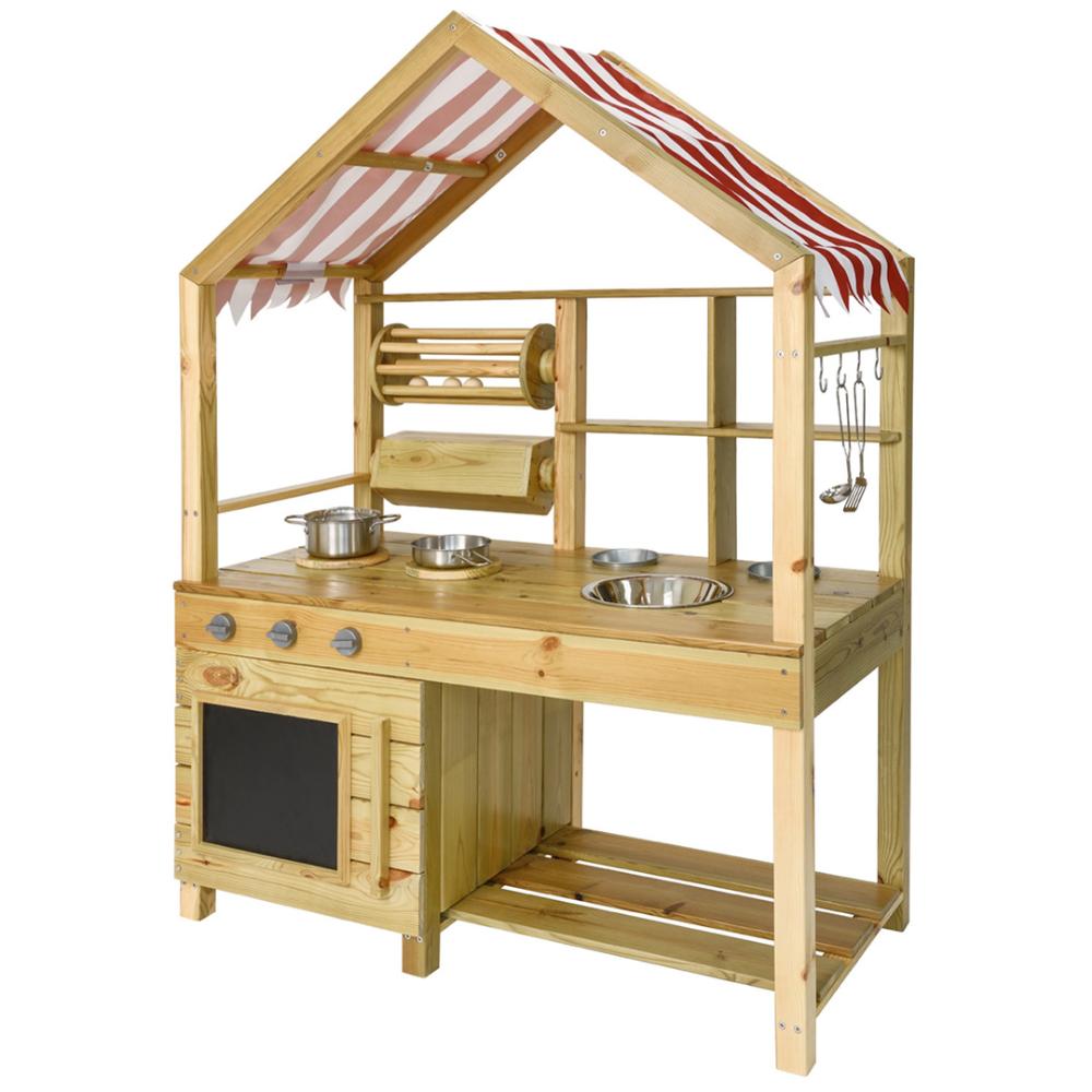 Classic World - Wooden Outdoor Mud Kitchen with Grill & Sink 