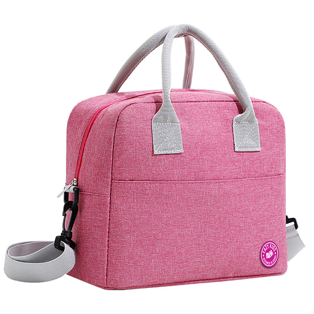 Eazy Kids - 4 Compartment Bento Lunch Box With Insulated Lunch Bag - Flamingo Aqua