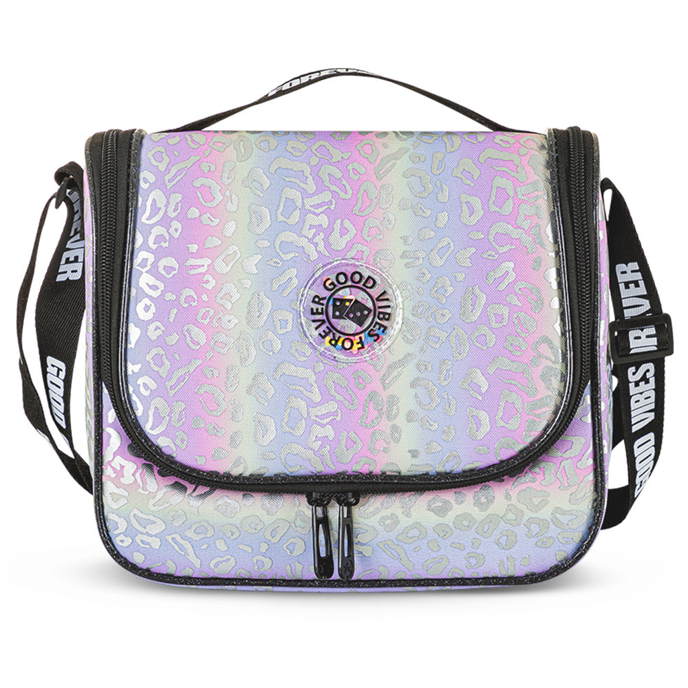 Eazy Kids - Backpack, Stainless Steel Water Bottle, Pencil Case & Lunch Bag Set - Good Vibes - 4 Pcs