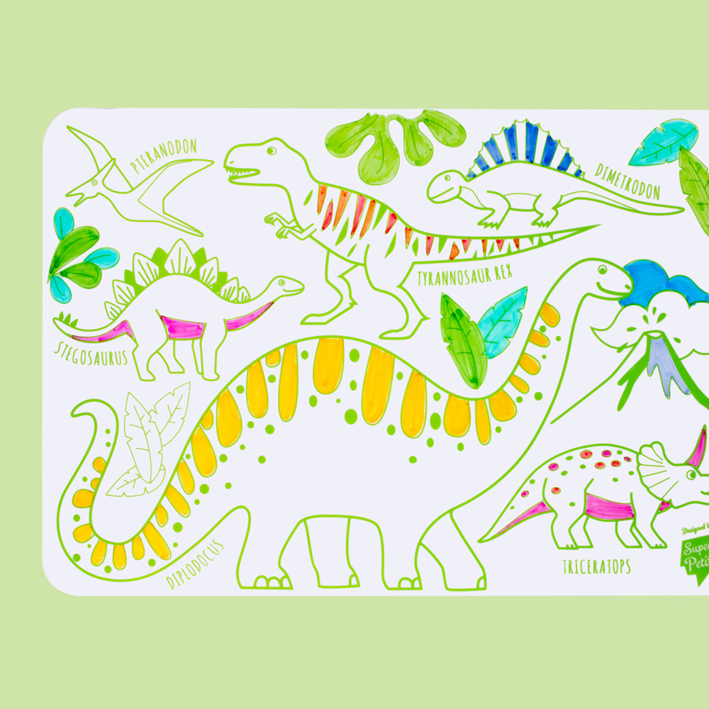 Super Petit - Dino Reversible Mini Playmat + 4 markers