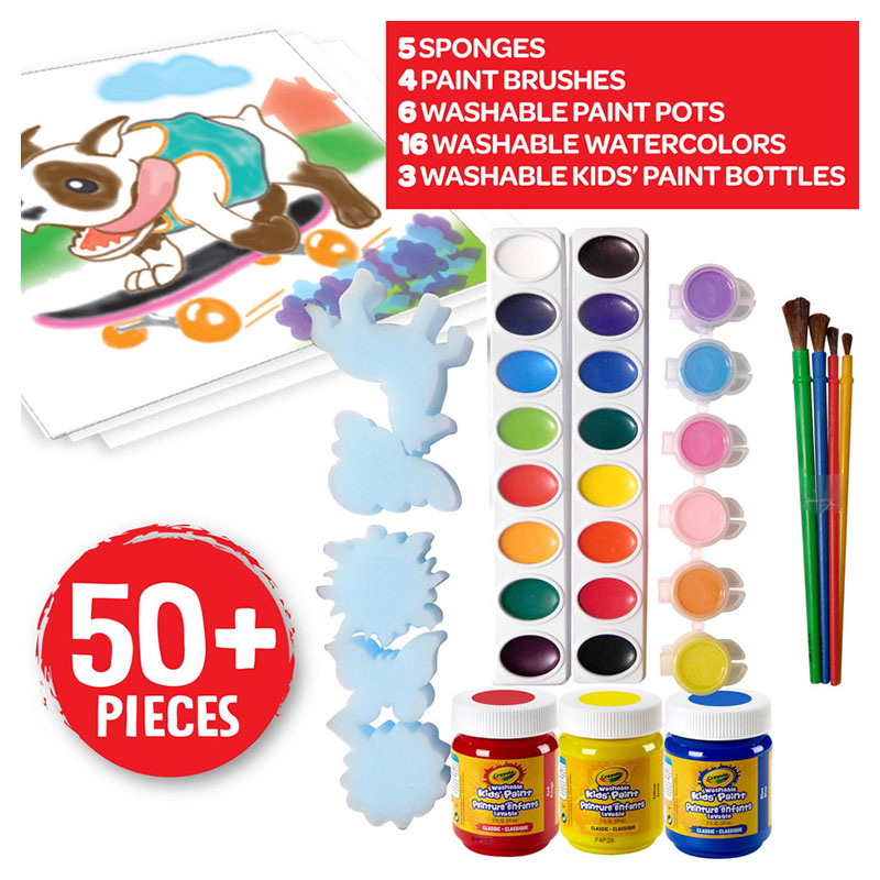 Crayola - Brush And Sponge Paint Set