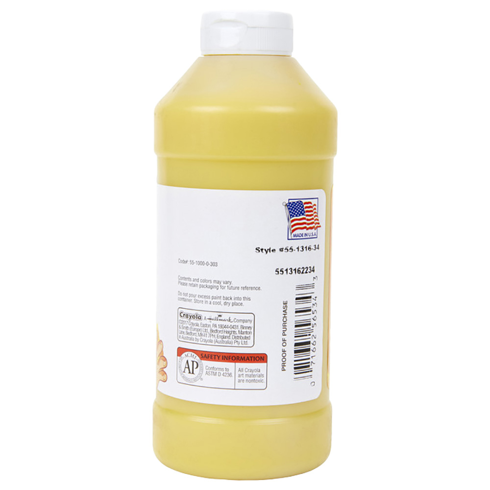 Crayola - Washable Fingerpaint Bottle - 473.17 ml - Yellow