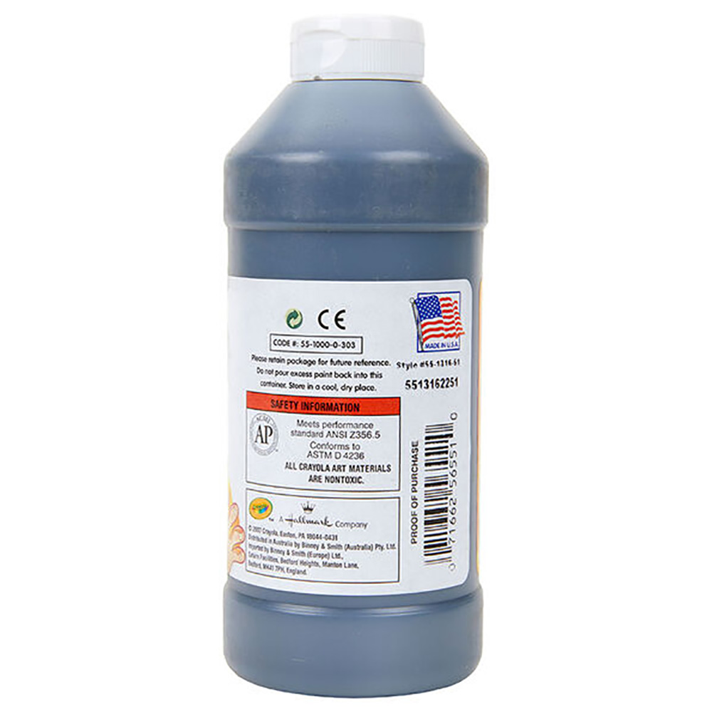 Crayola - Washable Fingerpaint Bottle - 473.17 ml - Black