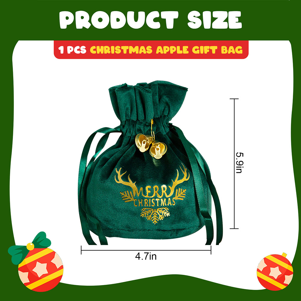 Highland - Merry Christmas Fabric Gift Bag - Green