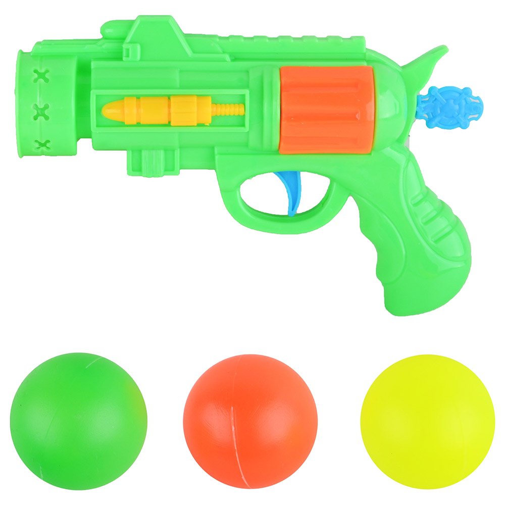 Kidzpro - Gun With 3 Pingpong Ball 1pc - Color May Vary