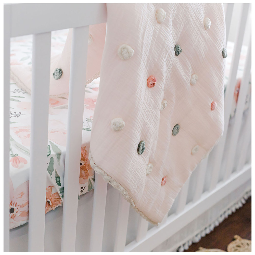 Crane Baby - Parker Pom Pom Blanket