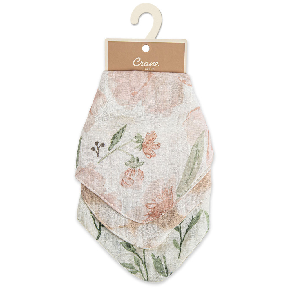 Crane Baby Parker Muslin Bib Set - Pack of 3