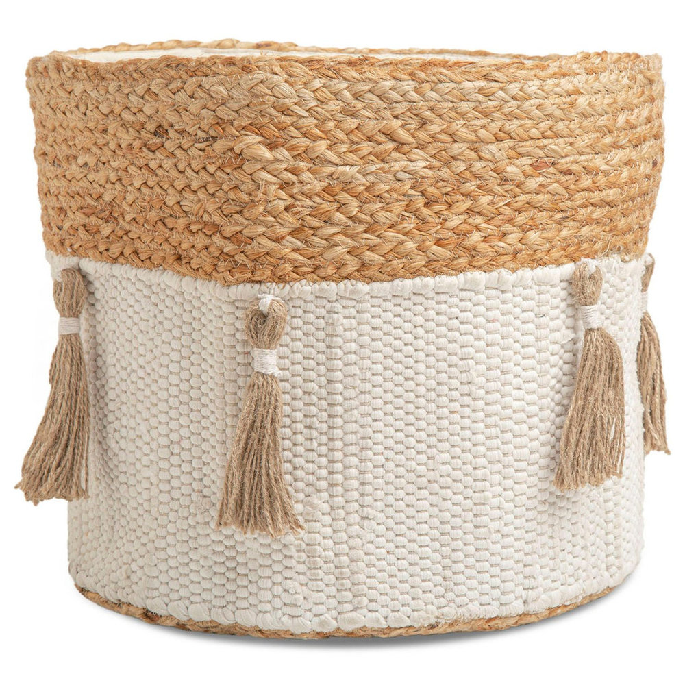 Crane Baby - Cotton & Jute Storage Bin