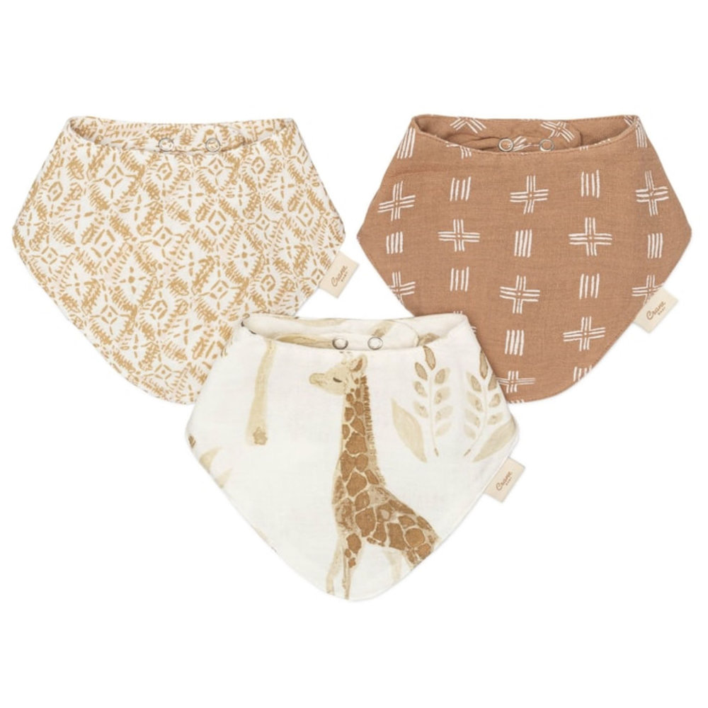 Crane Baby Kendi Muslin Bib Set - Pack of 3