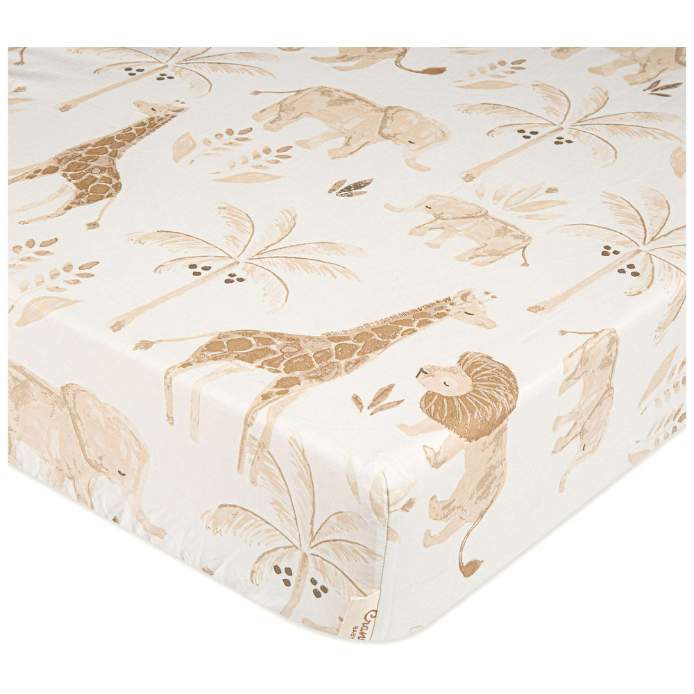 Crane Baby Kendi Crib Sheet - Animal