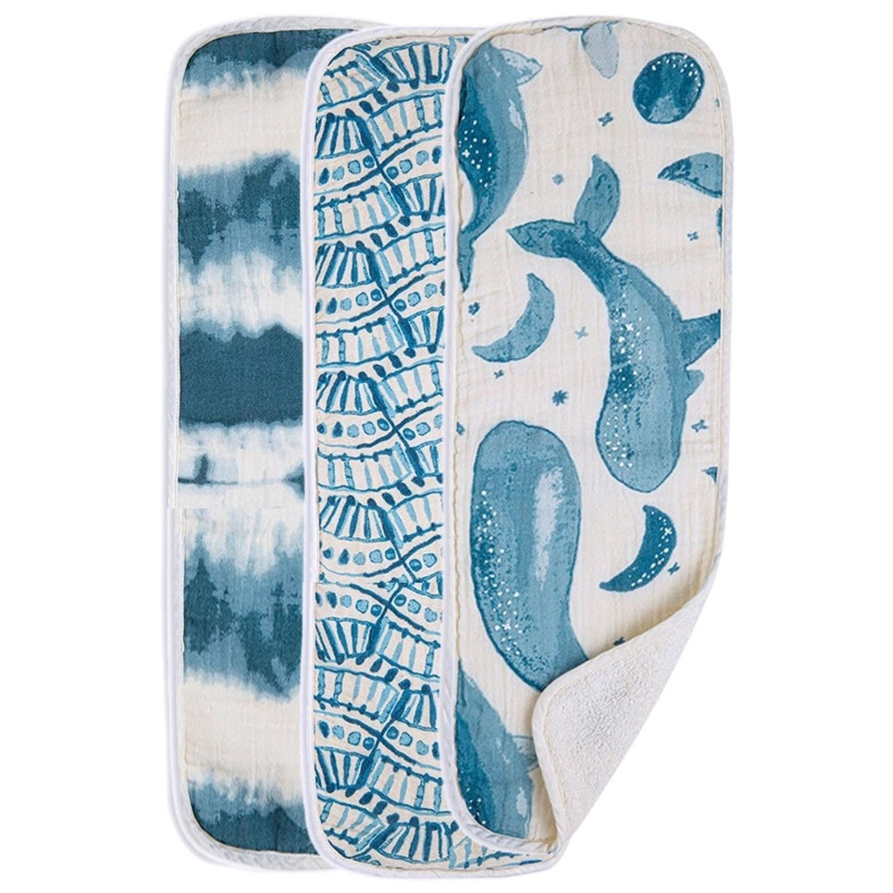 Crane Baby - Caspian Burp Cloths - Pack of 3