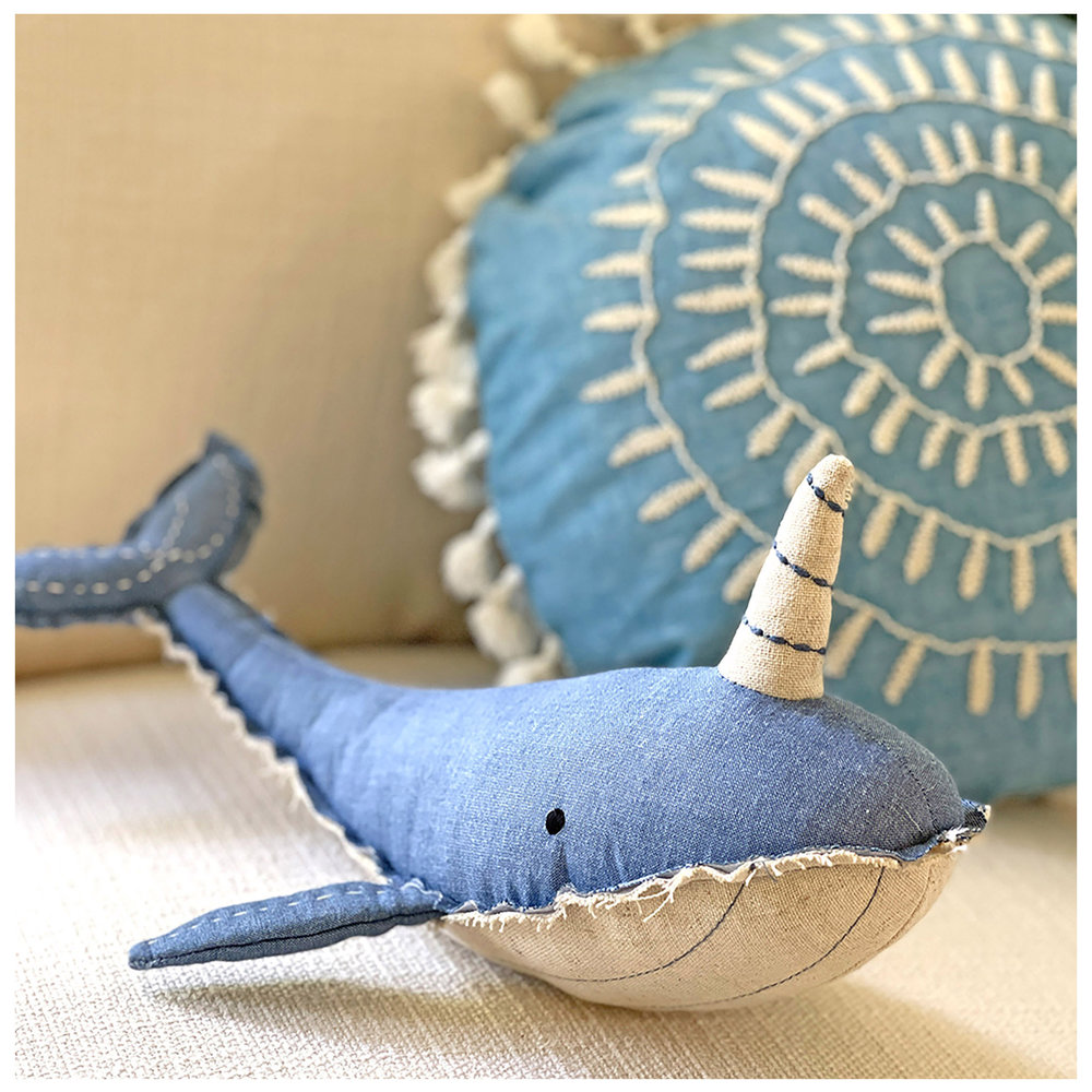 Crane Baby - Caspian Narwhal Plush Toy