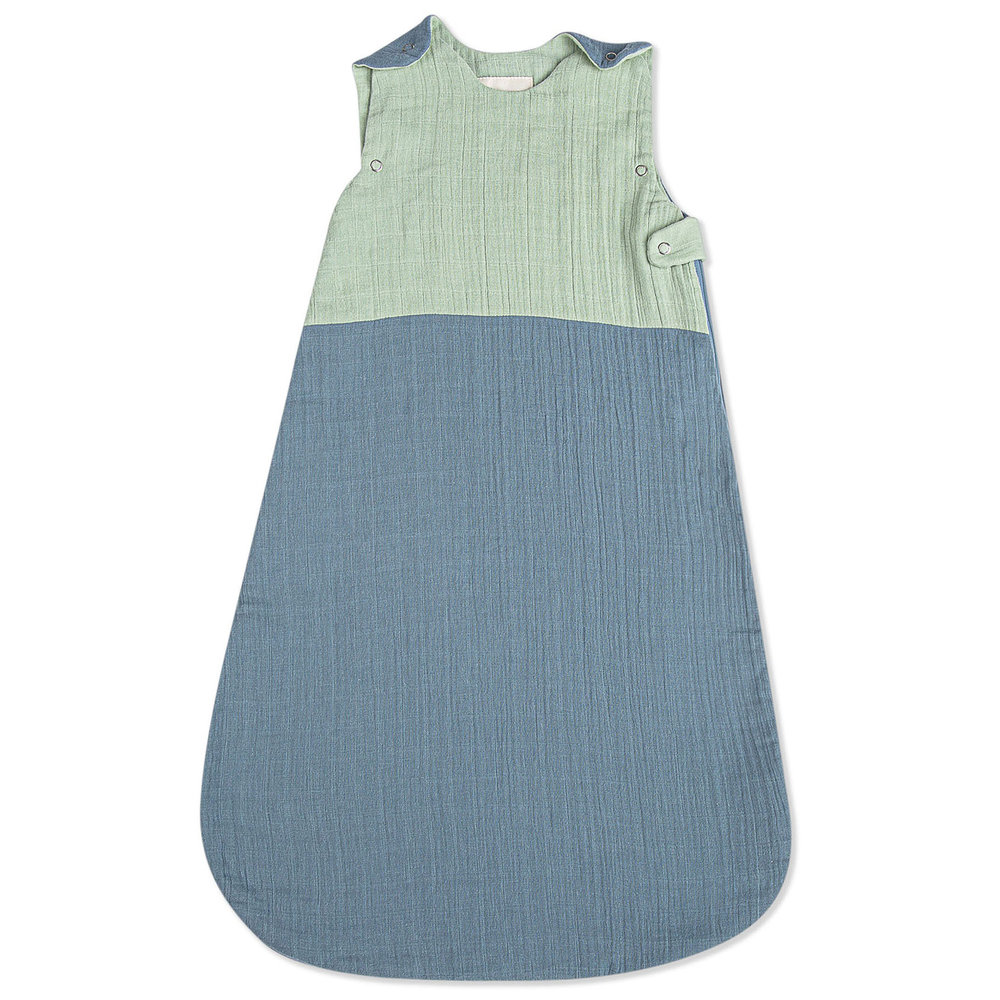 Crane Baby - Wearable Blanket - Riverstone & Evergreen