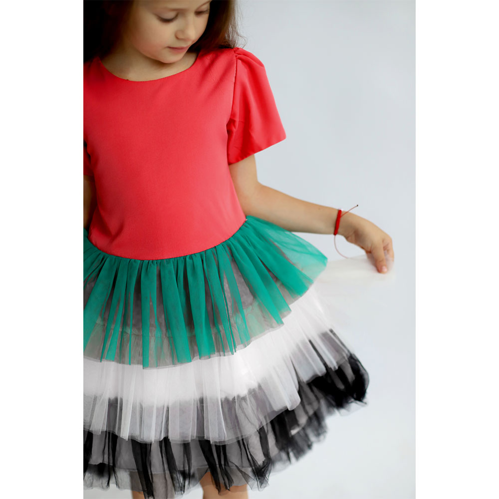 D' Daniela Girls UAE National Day Dress with Long Tail