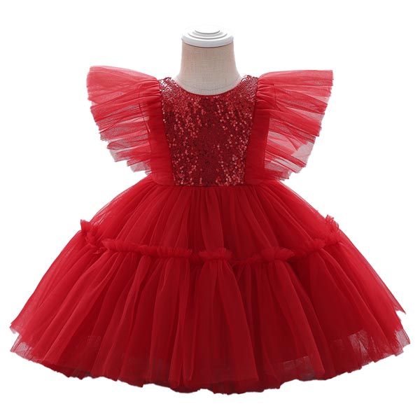 D' Daniela Alice Butterfly Party Dress - Red