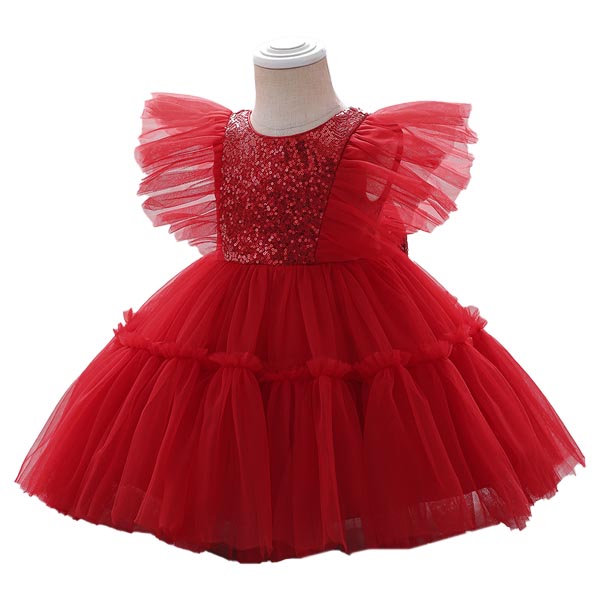 D' Daniela Alice Butterfly Party Dress - Red