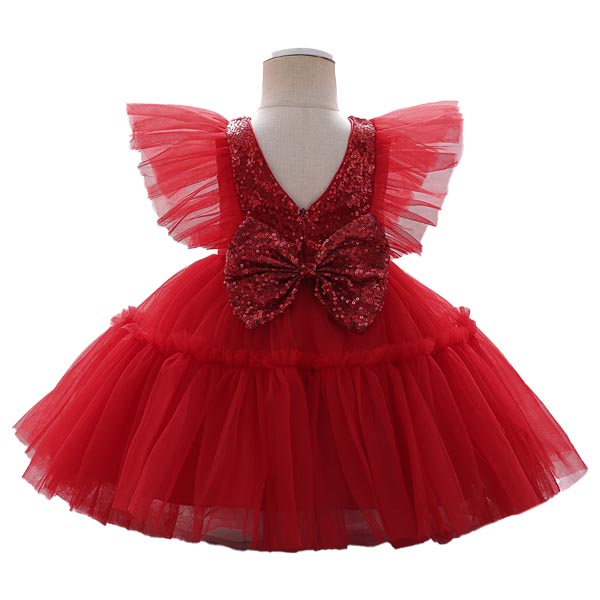 D' Daniela Alice Butterfly Party Dress - Red