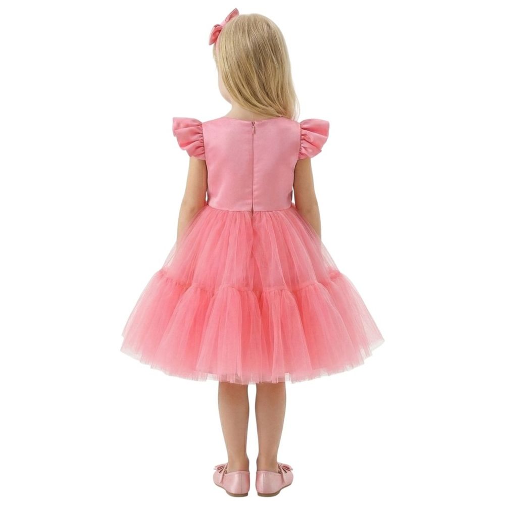Ddaniela Girls Fit & Flare Party Dress - Baby Pink