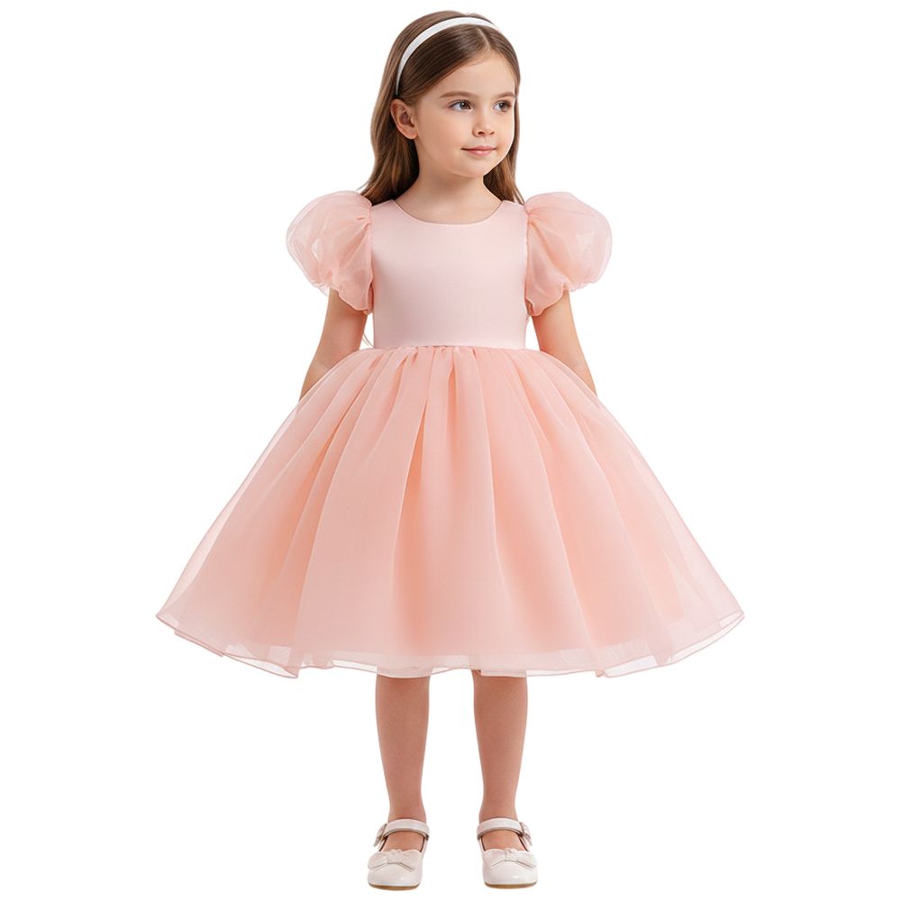 D' Daniela Louise Tulip Party Dress - Pink