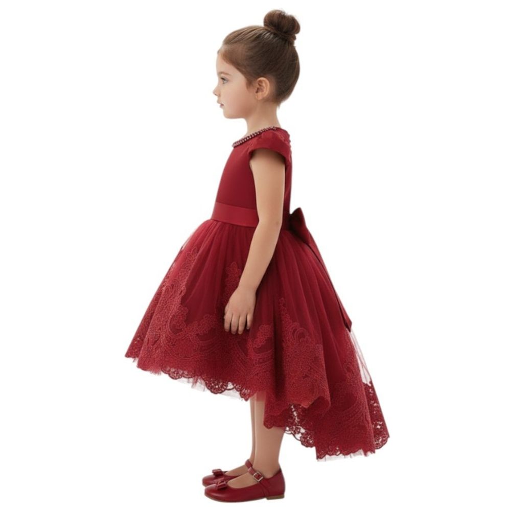 D' Daniela Embroidery Princess Dress - Red
