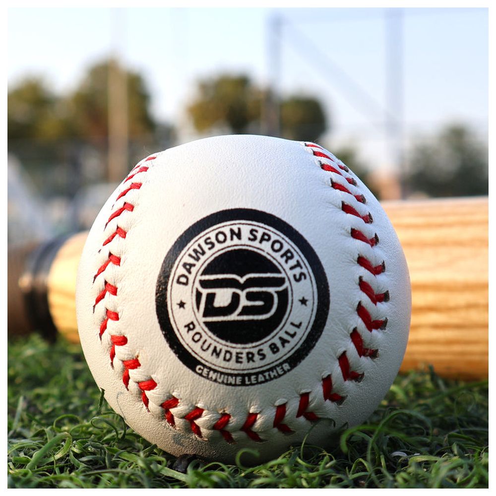 Dawson Sports - All Leather Rounders Ball - White