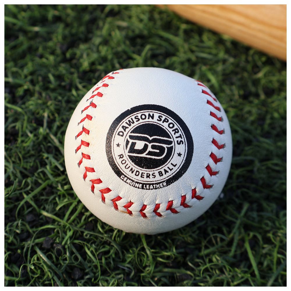 Dawson Sports - All Leather Rounders Ball - White