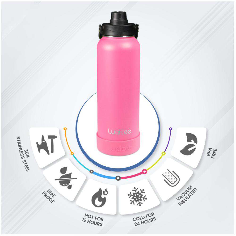 Waicee - Punchy Pink Reusable Bottle - 620ml