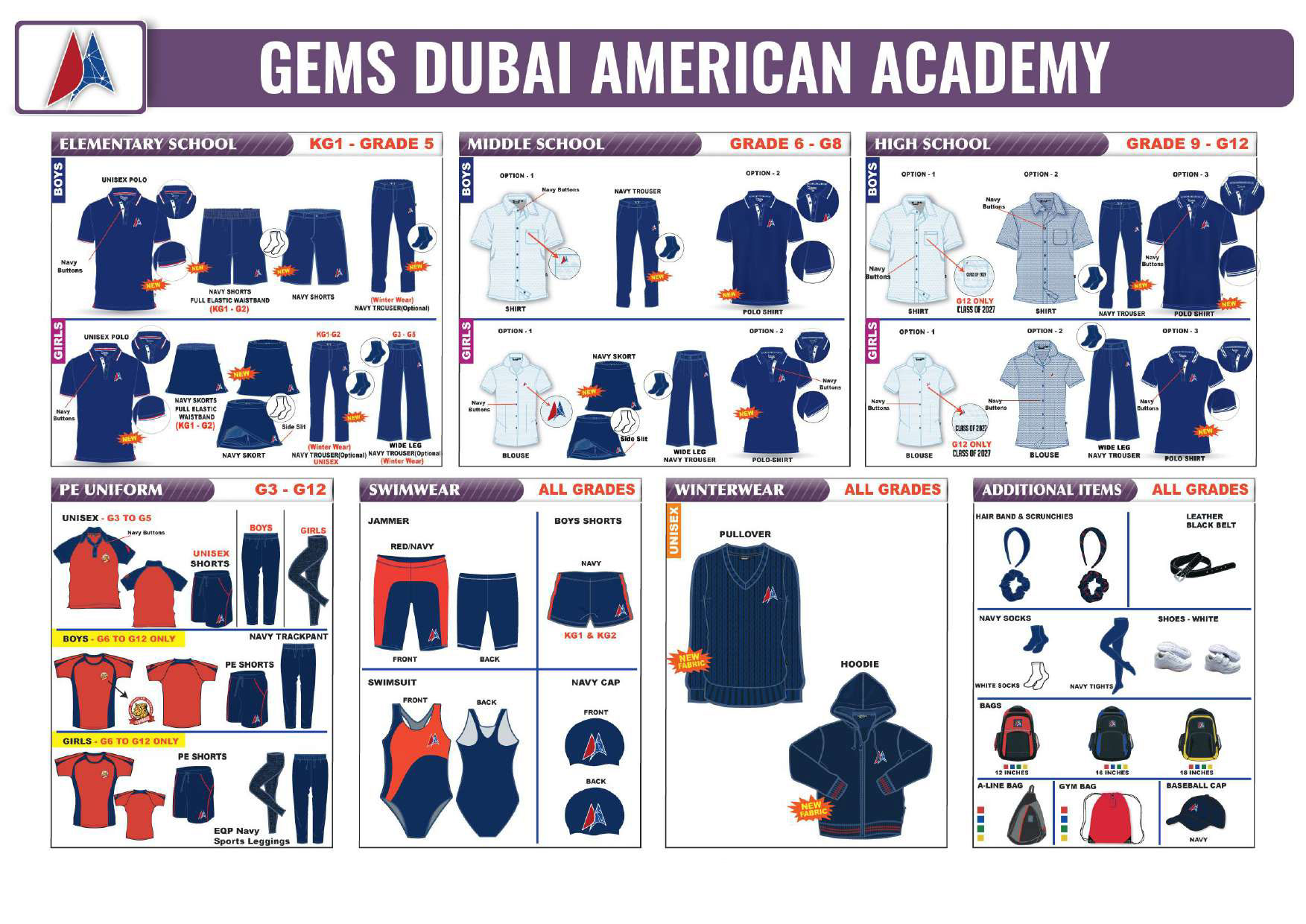 Swim Cap - Navy - GEMS Dubai American Academy
