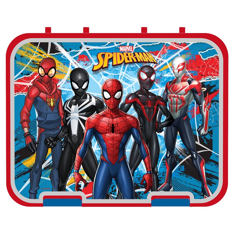 Marvel - 3 Compartment Double Buckle Locks Tritan Lunch Box - Spider-Man