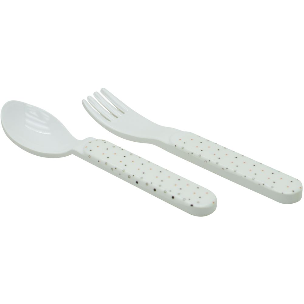 Dinewell Kids Spoon And Fork Set - Animate - 2 Pcs - 6-Inch