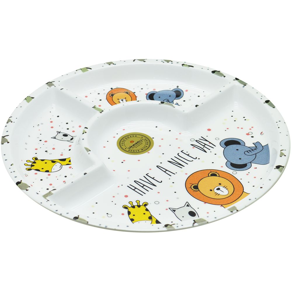 Dinewell Kids Round Plate - Animate - 10-Inch