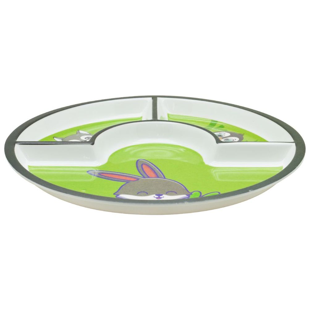 Dinewell Kids Round Plate - Rabbit