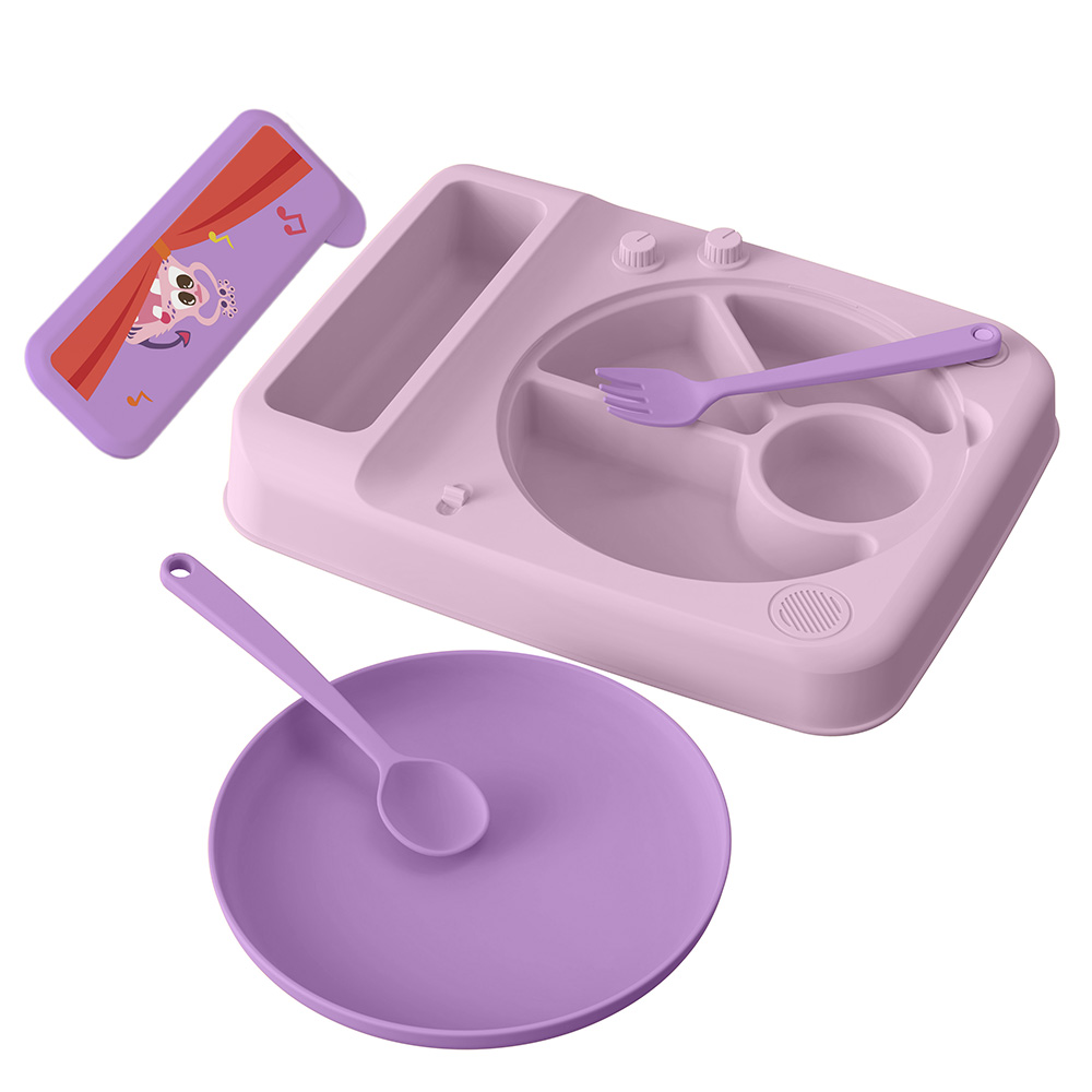 Generic - Children's Gramophone Food Plate Set - Purple