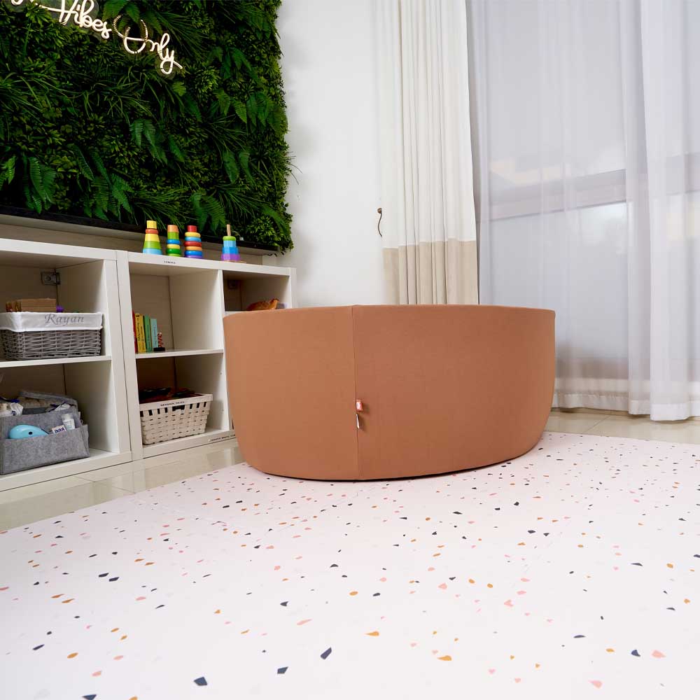 Ezzro - Brown Ball Pit With 400 Balls - Golden/White/Pearl