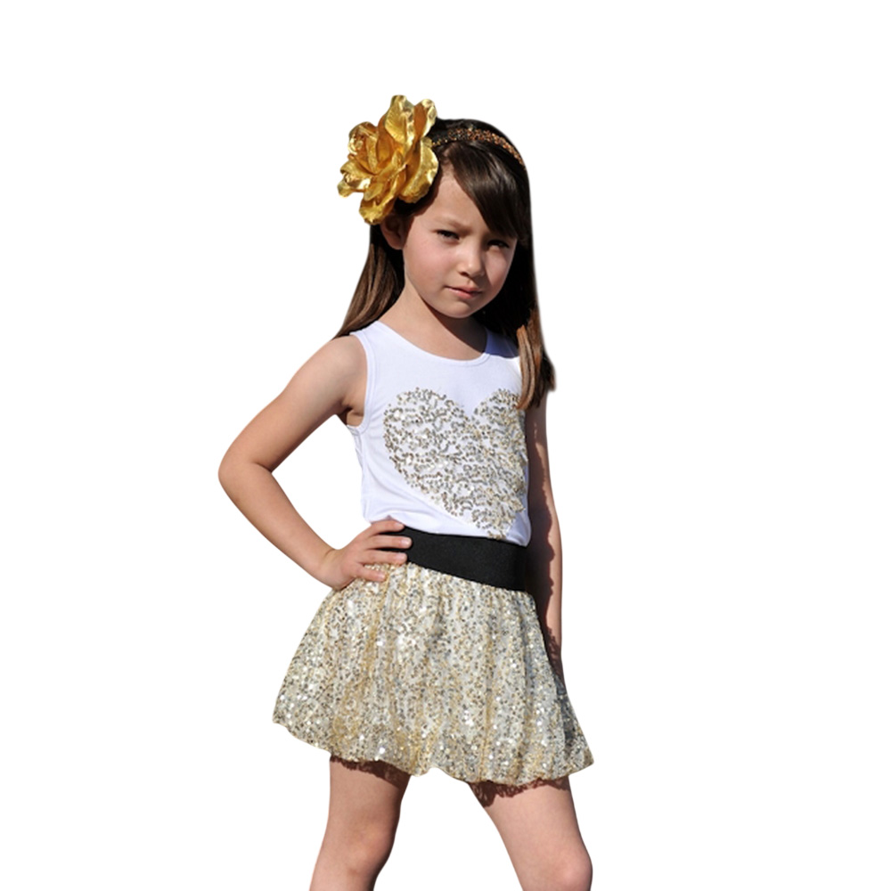Flowers By Zoe Sequin Skirt - Gold