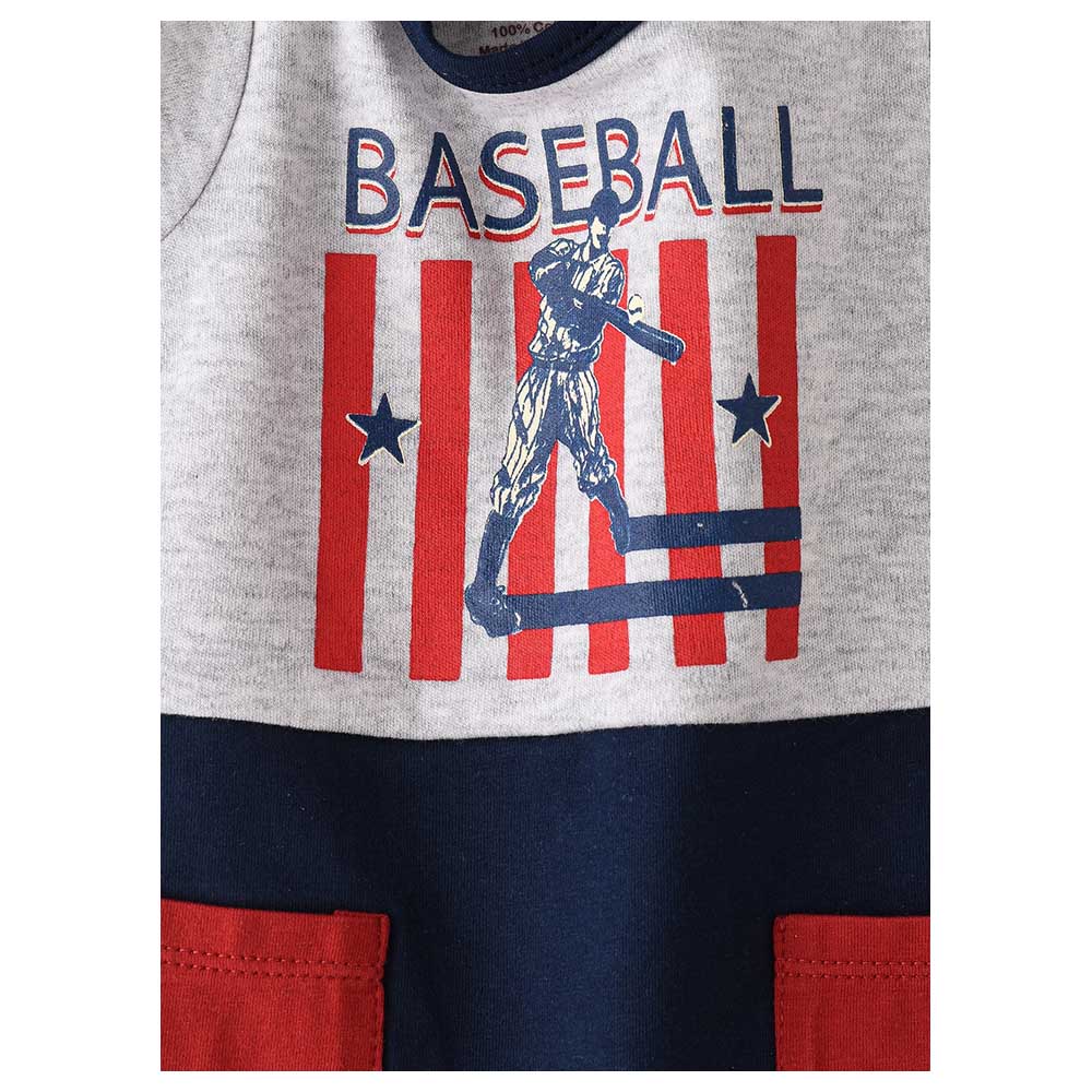 Elegant Kids Boy's Breezy Playful Design Cotton Romper
