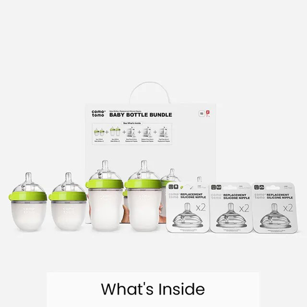 Comotomo - Baby Bottle Bundle - Green - 10 Pcs