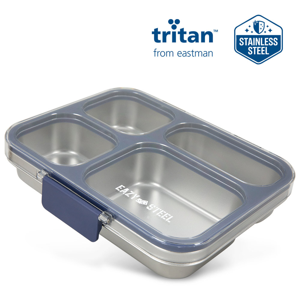 Eazy Kids - Personalized 4-Compartment Stainless Steel Lunch Box With Tritan Lid