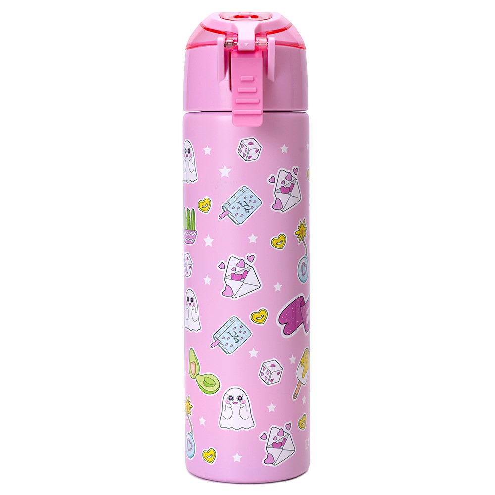 Eazy Kids - Insulated Steel Water Bottle With Spray - Pink - 640ml