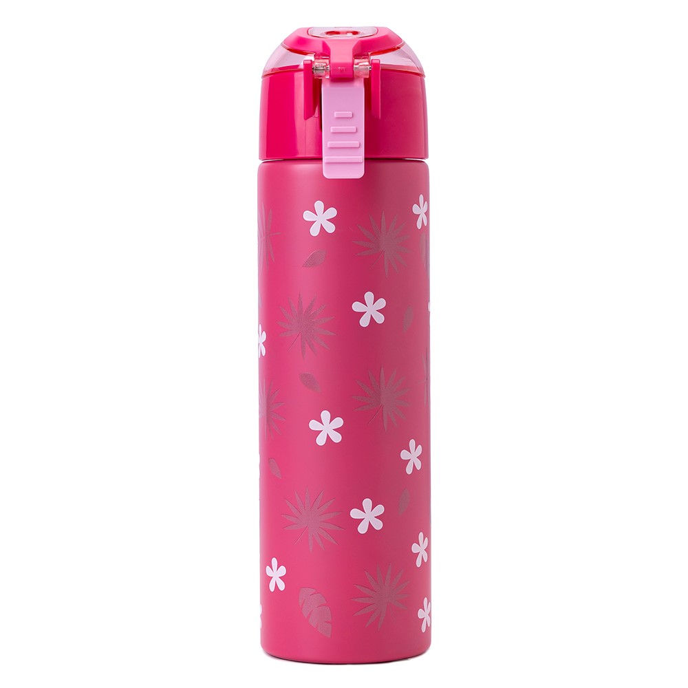 Eazy Kids - Insulated Stainless Steel Water Bottle With Spray - Tropical - 640ml
