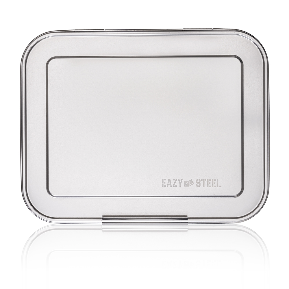 Eazy Kids - 3 Compartment Bento Steel Lunch Box - Purple
