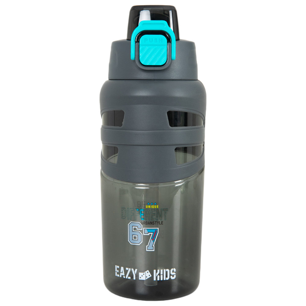 Eazy Kids - Brainrot 67 Flip Top Water Bottle 750ml - Grey