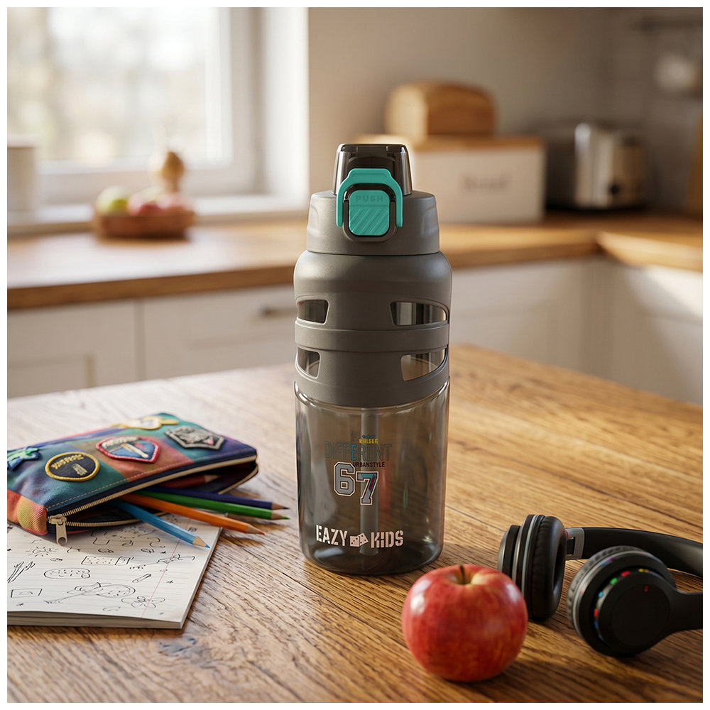 Eazy Kids - Personalized Brainrot 67 Water Bottle 750ml - Grey